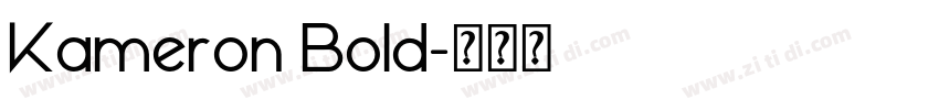 Kameron Bold字体转换